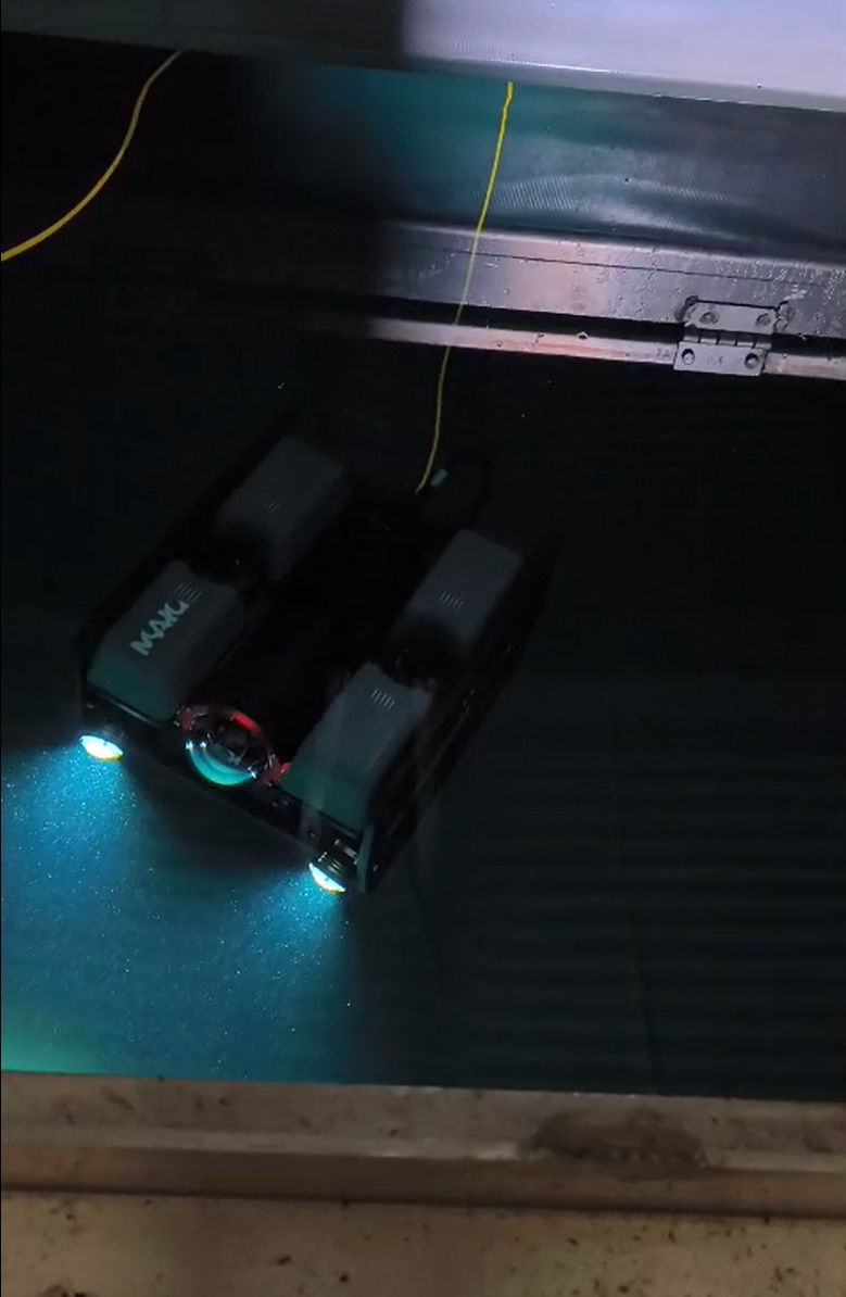 ROV underwater inspection of water reservoir